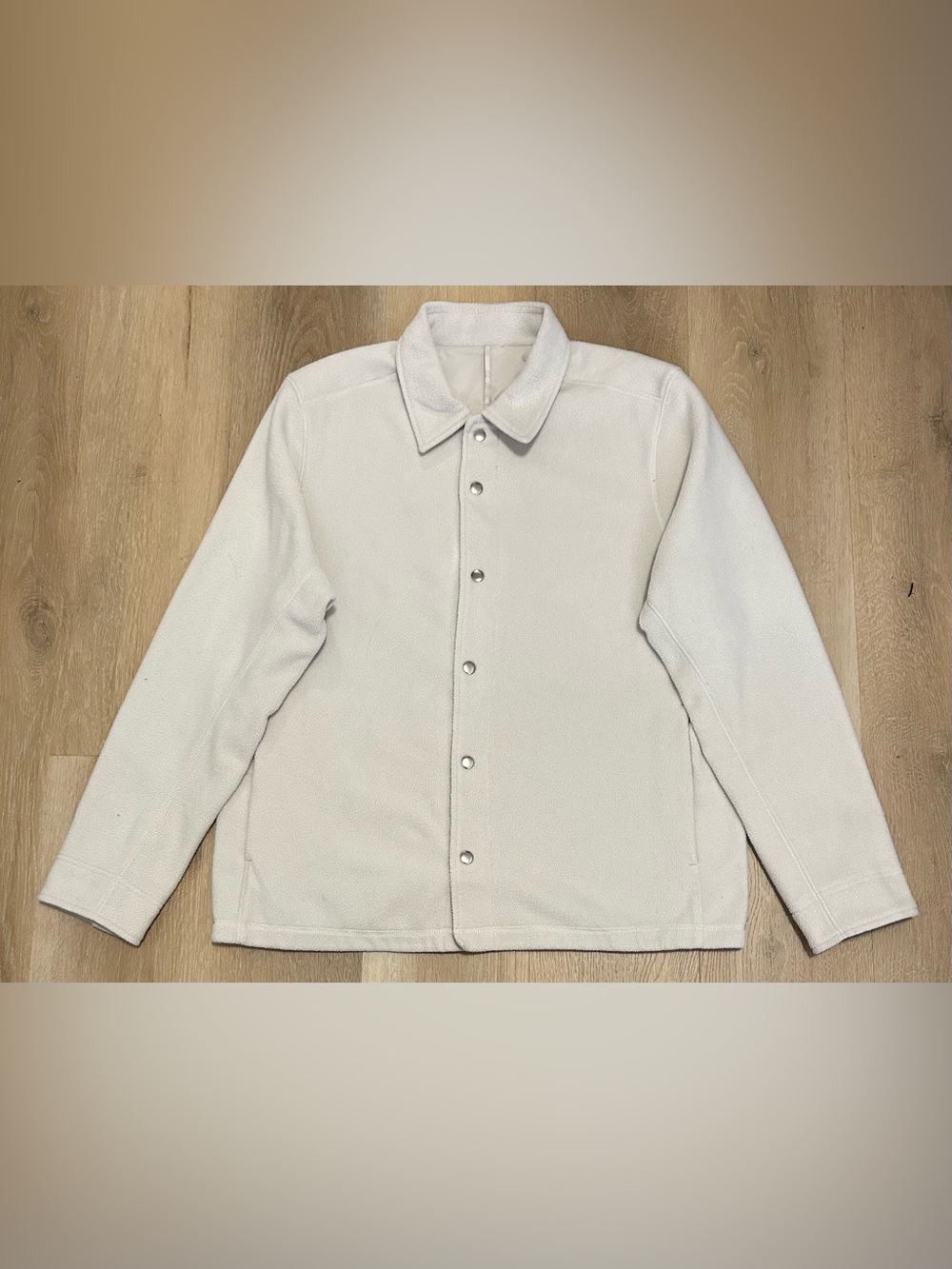 lululemon athletica Men's Cream Snap-Front Shirt Jacket